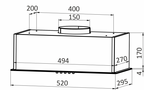 Встраиваемая вытяжка EXITEQ (Экзитег) EX-1246 white