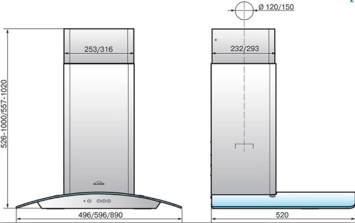Вытяжка Elikor (Эликор) Аметист 50 нерж/тонир