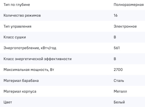 Сушильная машина MAUNFELD (Маунфилд) MFDM168WHE