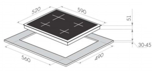Газовая варочная панель HOMSair (ХОМСЭйр) HGE643WH