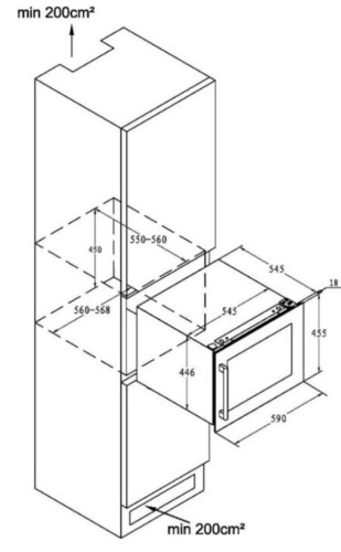 Встраиваемый винный шкаф Weissgauff (Вайсгауф) WWCI-28 DB