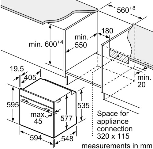 Электрический духовой шкаф Bosch (Бош) HRG635BS1
