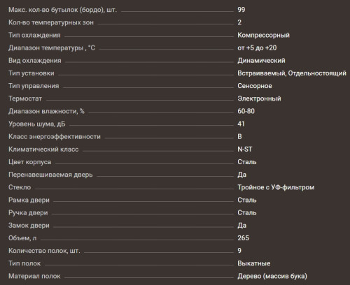 Винный шкаф Meyvel (Мейвел) MV99PRO-KST2