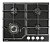 Газовая варочная панель Lex (Лекс) GVG 640-1 BL