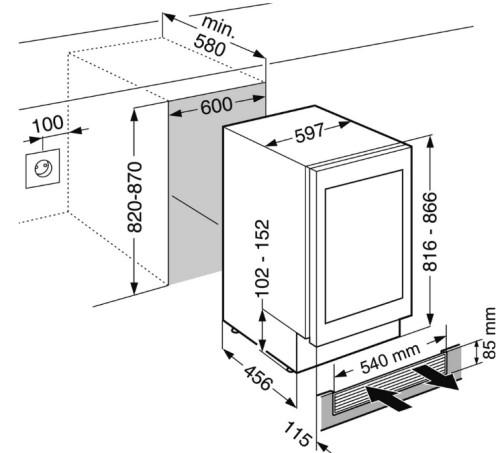 Встраиваемый винный шкаф Liebherr (Либхер) UWTgb 1682