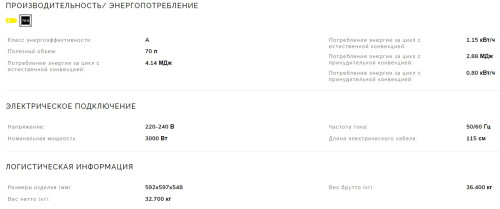 Электрический духовой шкаф Smeg (Смег) SF6100VB3