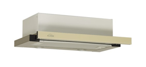 Вытяжка Elikor (Эликор) Интегра glass 60 нерж/бежевое стекло