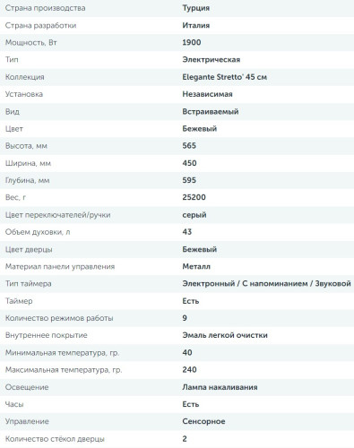 Электрический духовой шкаф Delvento (Делвенто) V4ER59001