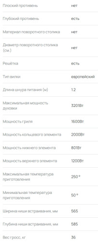 Электрический духовой шкаф VARD (Вард) VON441B