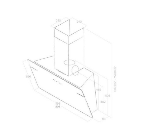 Вытяжка Elica (Элика) L ESSENZA WH/A/90