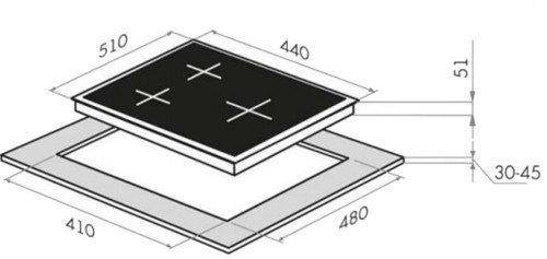 Газовая варочная панель HOMSair (ХОМСЭйр) HGS433S