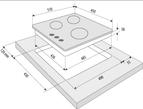 Газовая варочная панель Fornelli (Форнелли) PGA 45 ANIMA IV