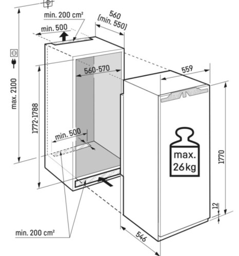 Встраиваемый холодильник Liebherr (Либхер) IRF 5101 001