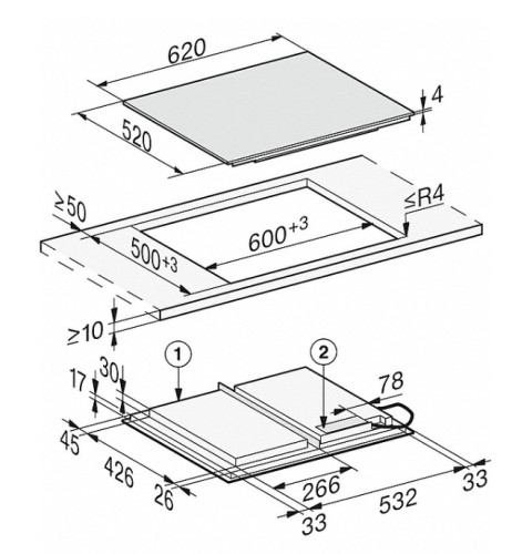 Индукционная варочная панель Miele (Мили) KM 7667 FL