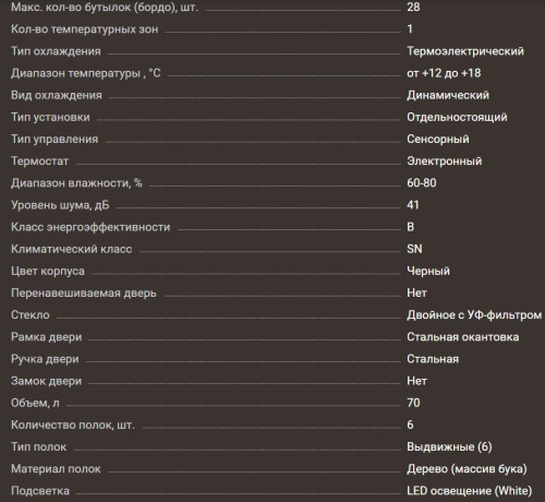 Винный шкаф Meyvel (Мейвел) MV28-BF1 (EASY)