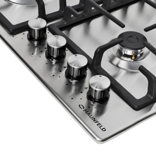 Газовая варочная панель MAUNFELD (Маунфилд) EGHS.64.3CS/G нержавеющая сталь + ВИДЕО О ТОВАРЕ