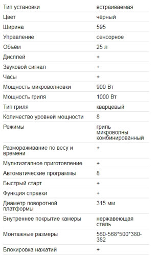 Встраиваемая микроволновая печь EXITEQ (Экзитег) EXM-106 black