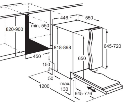 Встраиваемая посудомоечная машина Electrolux (Электролюкс) EEA23200L