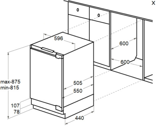 Встраиваемый холодильник MAUNFELD (Маунфилд) MBF88SWGR