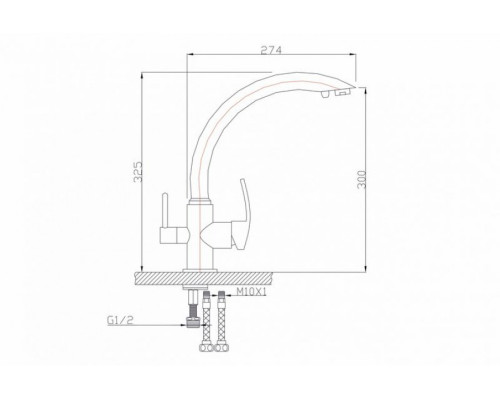 Смеситель для кухни Granula GR-2615 wh, арктик