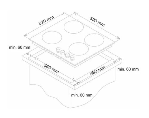 Комбинированная варочная панель Simfer (Симфер) H60Q22M516