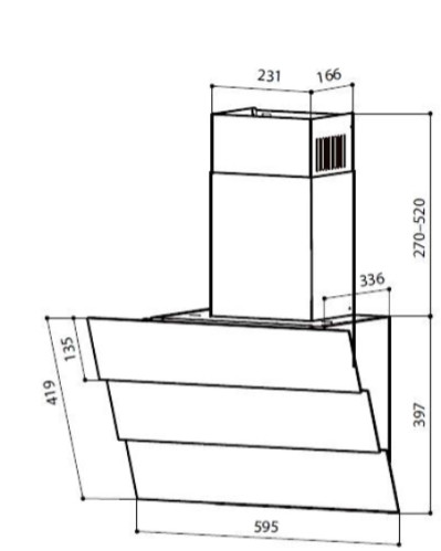 Вытяжка Lex (Лекс) RIO GS 600 WHITE