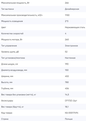 Вытяжка MAUNFELD (Маунфилд) Bath 402 нержавеющая сталь