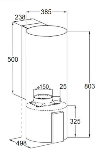 Вытяжка MAUNFELD (Маунфилд) ALBA 39 Wall белый