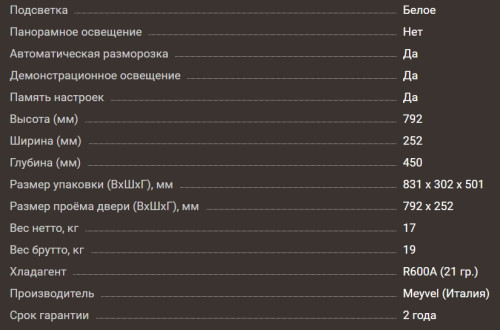 Винный шкаф Meyvel (Мейвел) MV12-CBD1