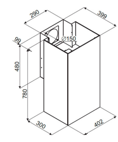 Вытяжка MAUNFELD (Маунфилд) Bath Plus 402 нержавеющая сталь