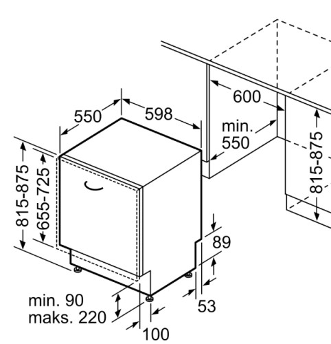 Встраиваемая посудомоечная машина Bosch (Бош) SMV25EX02E