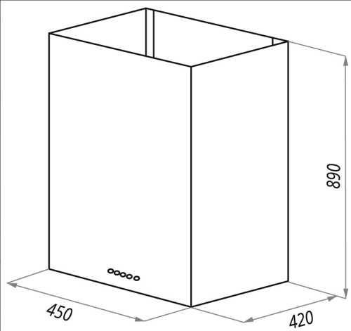 Вытяжка MAUNFELD (Маунфилд) Bath Plus 45 нержавеющая сталь