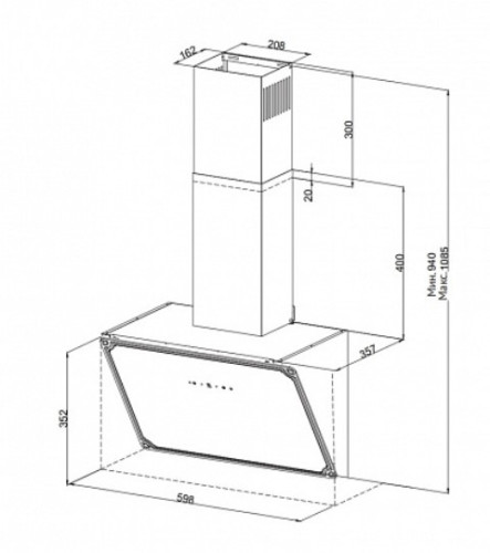Вытяжка Korting (Кёртинг) KHC 69059 RGW