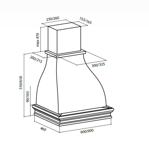Вытяжка Lex (Лекс) TORINO 90 White