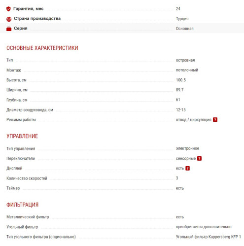 Вытяжка Kuppersberg (Купперсберг) DUDL 8 GW