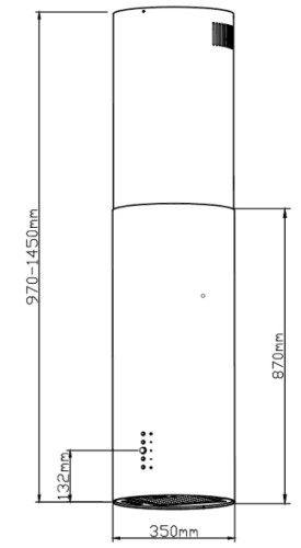 Вытяжка Weissgauff (Вайсгауф) Tubus 1402 Island White