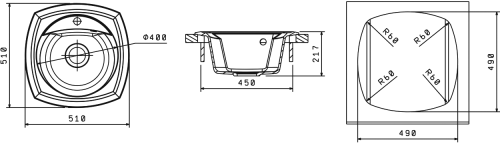 Кухонная мойка Florentina (Флорентина) Корсика, грей
