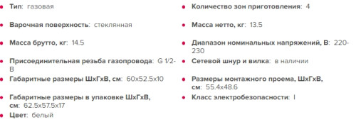 Газовая варочная панель GEFEST (Гефест) СВН 2232-01 К12