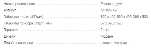 Индукционная варочная панель Midea (Мидея) MIH65742F
