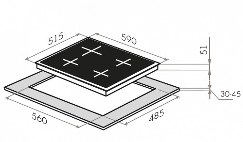 Газовая варочная панель MAUNFELD (Маунфилд) EGHG.64.33CBG/G