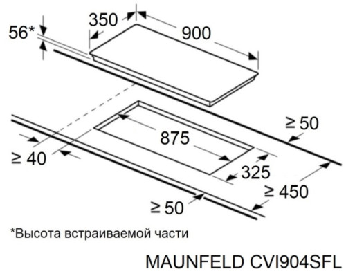 Индукционная варочная панель MAUNFELD CVI904SFLLGR