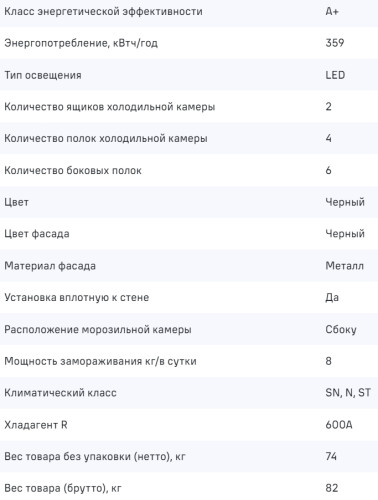 Холодильник MAUNFELD (Маунфилд) MFF177NFBE
