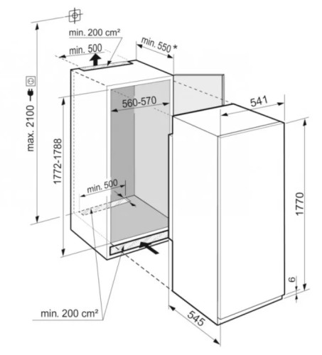 Встраиваемый холодильник Liebherr (Либхер) IRBSd 5121
