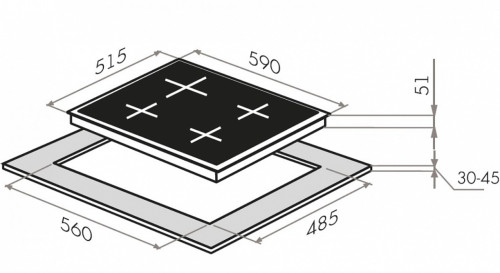 Газовая варочная панель MAUNFELD (Маунфилд) EGHG.64.23CW/G