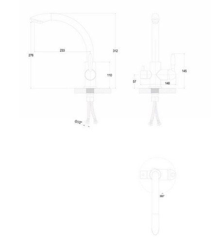 Смеситель для кухни Paulmark (Паульмарк) Essen Es213001-302-BR, песок/бронза