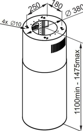 Вытяжка MAUNFELD (Маунфилд) Lee Isla 39 медный