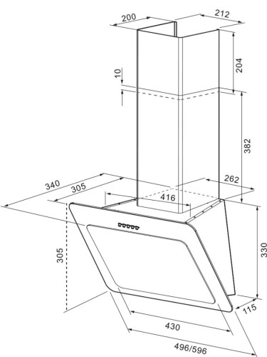 Вытяжка Krona (Крона) Liva 500 white S