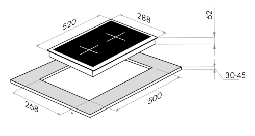 Индукционная варочная панель MAUNFELD (Маунфилд) EVSI292BK