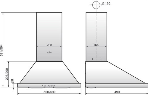 Вытяжка Elikor (Эликор) Оптима 50 нержавейка