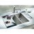 Кухонная мойка Blanco (Бланко) SubLine 340/160-u алюметаллик с клапаном-автоматом